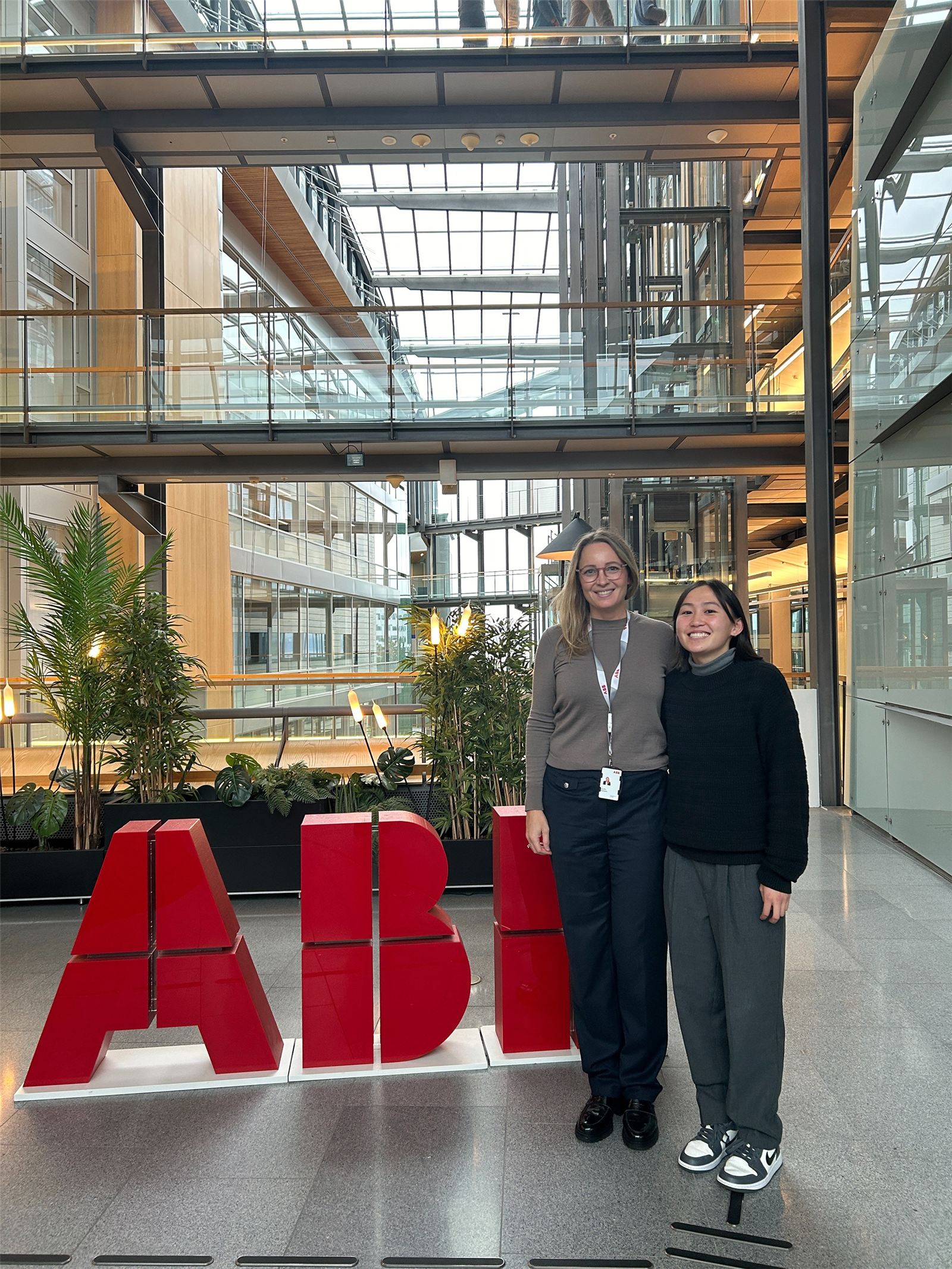 Two people at ABB offices in Oslo